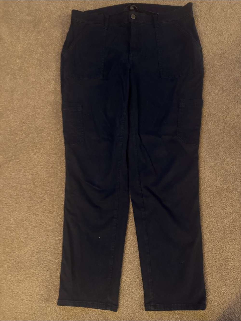 Banana Republic Black Straight-Leg Women's Pants with Utility Pockets